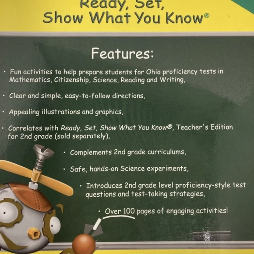 2nd‎ Gr Workbook Homeschool/Tutoring/Classroom RDG/Writing/Math w/Parent Book